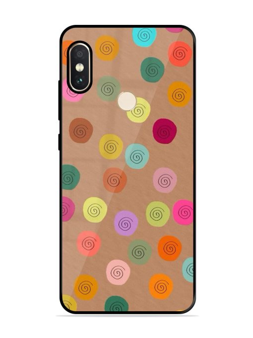 Swirly Dots On Kraft Glossy Soft Edge Case for Xiaomi Redmi Note 5 Pro Chachhi