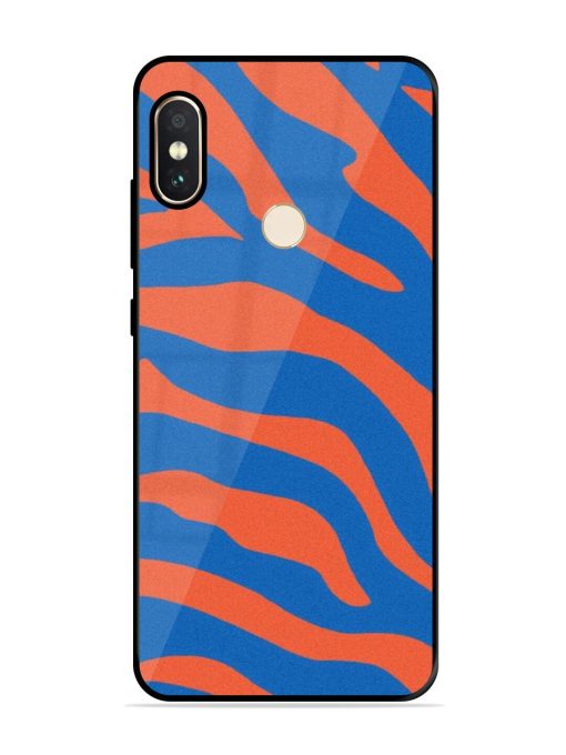 Zebra Stripes In Blue And Orange Glossy Soft Edge Case for Xiaomi Redmi Note 5 Pro Chachhi