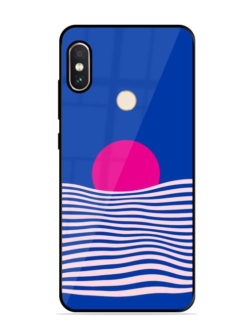 Pink Sunset Over Blue Waves Glossy Soft Edge Case for Xiaomi Redmi Note 5 Pro Chachhi