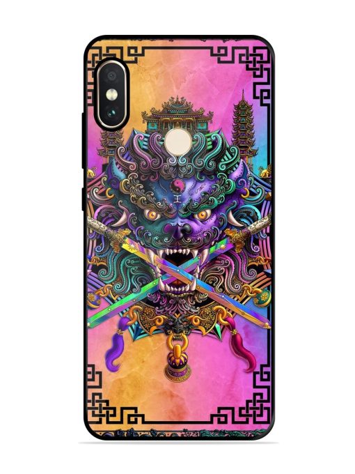 Psychedelic Fu Dog Tapestry Glossy Soft Edge Case for Xiaomi Redmi Note 5 Pro Chachhi