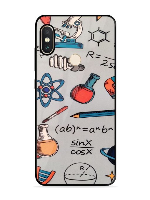 Science Doodle Delight Glossy Soft Edge Case for Xiaomi Redmi Note 5 Pro Chachhi