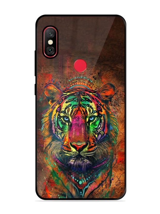 Cosmic Tiger Glossy Soft Edge Case for Xiaomi Redmi Note 6 Pro Chachhi