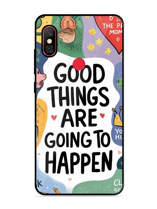 Uplifting Scribbles Glossy Soft Edge Case for Xiaomi Redmi Note 6 Pro Chachhi