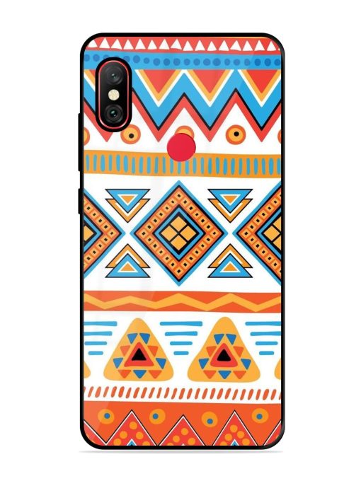 Vibrant Tribal Pattern Glossy Soft Edge Case for Xiaomi Redmi Note 6 Pro Chachhi