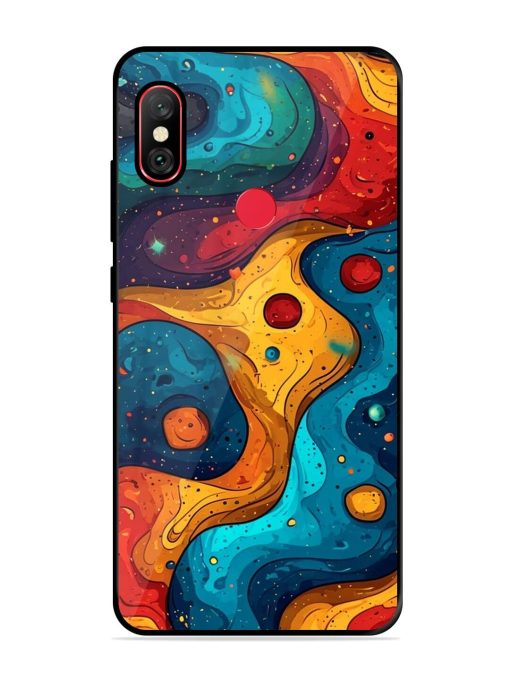 Cosmic Swirl Glossy Soft Edge Case for Xiaomi Redmi Note 6 Pro Chachhi