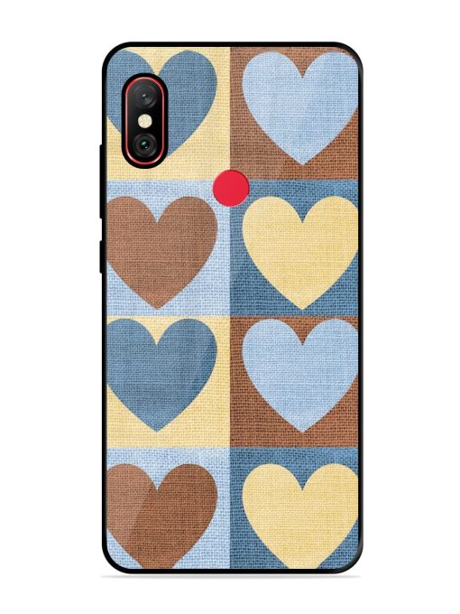 Hearts On Canvas Glossy Soft Edge Case for Xiaomi Redmi Note 6 Pro Chachhi