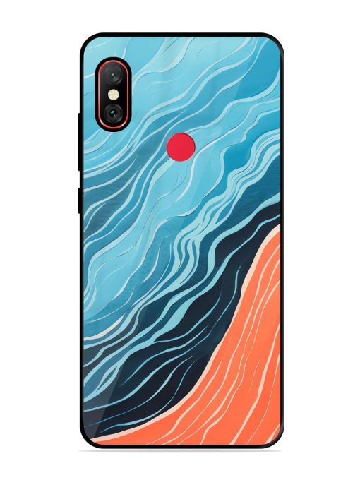 Oceanic Divide Glossy Soft Edge Case for Xiaomi Redmi Note 6 Pro Chachhi