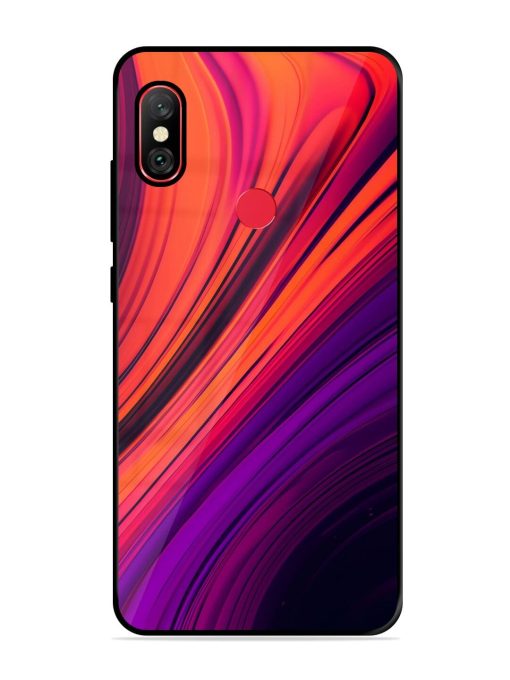 Crimson Curls Glossy Soft Edge Case for Xiaomi Redmi Note 6 Pro Chachhi