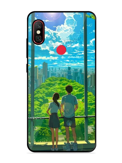 Cyberpunk Dreamscape Glossy Soft Edge Case for Xiaomi Redmi Note 6 Pro