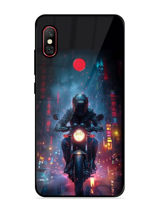 Neon Nights Glossy Soft Edge Case for Xiaomi Redmi Note 6 Pro Chachhi