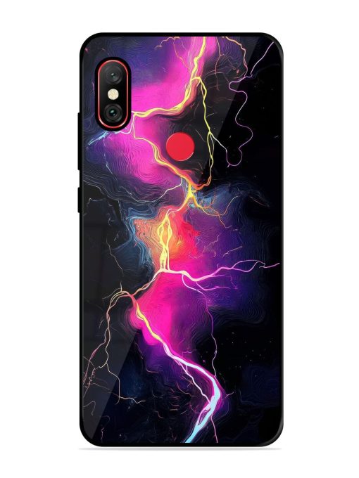 Electric Dreams Glossy Soft Edge Case for Xiaomi Redmi Note 6 Pro Chachhi