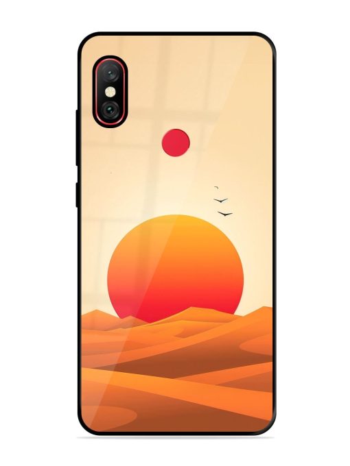 Desert Sunset Glossy Soft Edge Case for Xiaomi Redmi Note 6 Pro Chachhi