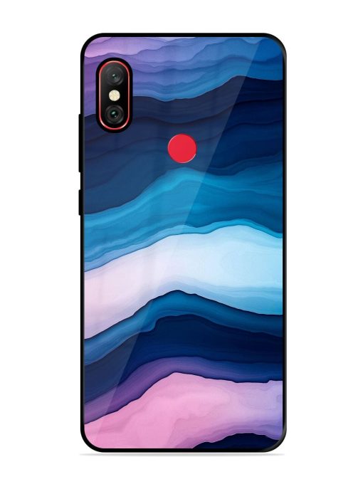 Oceanic Layers Glossy Soft Edge Case for Xiaomi Redmi Note 6 Pro