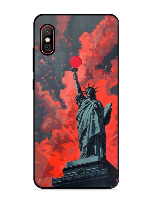 Lady Liberty'S Firework Finale Glossy Soft Edge Case for Xiaomi Redmi Note 6 Pro Chachhi