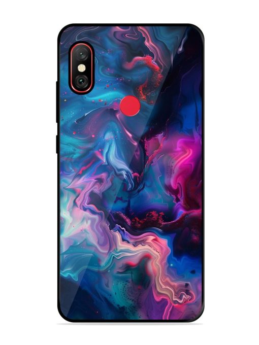 Cosmic Swirl Glossy Soft Edge Case for Xiaomi Redmi Note 6 Pro Chachhi