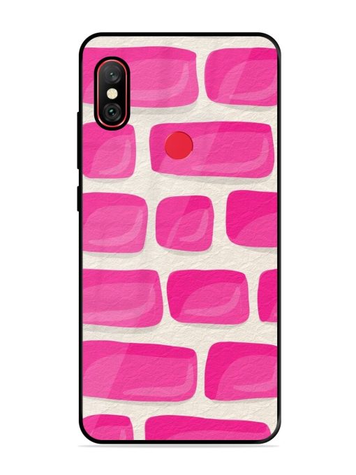 Pink Brick Wall Glossy Soft Edge Case for Xiaomi Redmi Note 6 Pro Chachhi