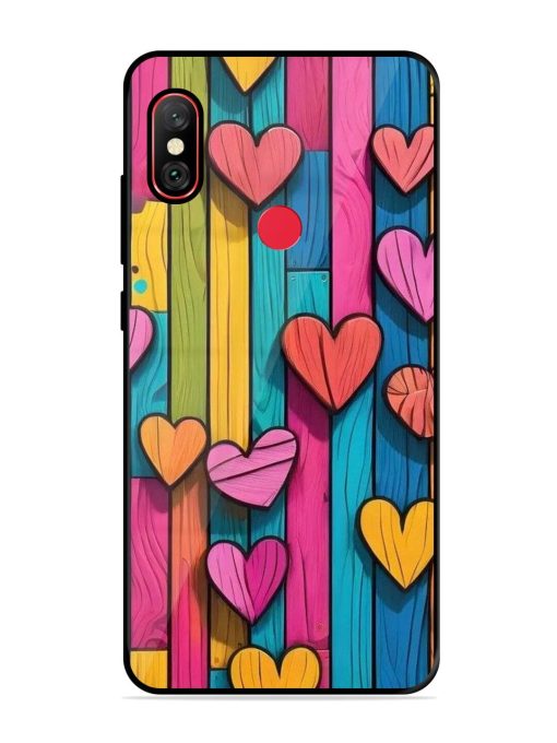 Rainbow Of Hearts Glossy Soft Edge Case for Xiaomi Redmi Note 6 Pro Chachhi