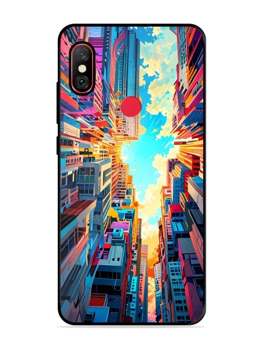 Skyward City Glossy Soft Edge Case for Xiaomi Redmi Note 6 Pro