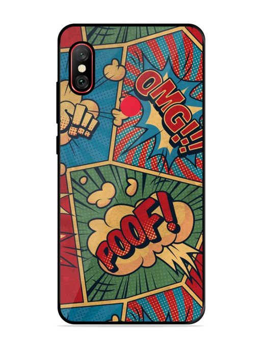 Comic Book Chaos Glossy Soft Edge Case for Xiaomi Redmi Note 6 Pro Chachhi