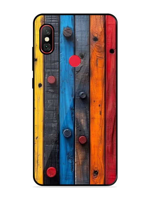 Rainbow Plank Glossy Soft Edge Case for Xiaomi Redmi Note 6 Pro Chachhi