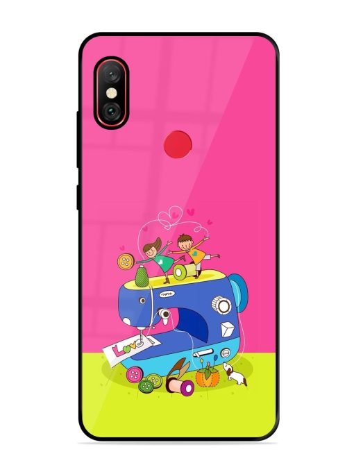 Sew Cute Glossy Soft Edge Case for Xiaomi Redmi Note 6 Pro Chachhi