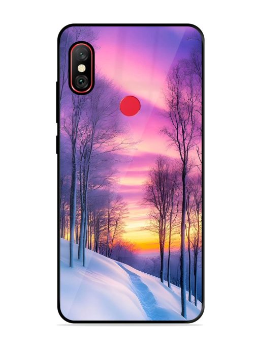 Winter'S Purple Haze Glossy Soft Edge Case for Xiaomi Redmi Note 6 Pro Chachhi