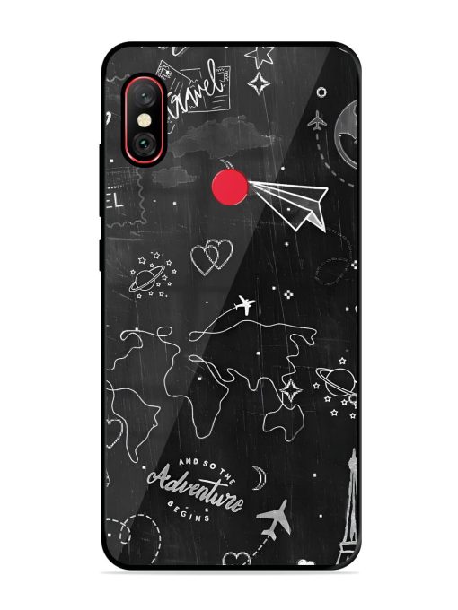 Wanderlust Sketchbook Glossy Soft Edge Case for Xiaomi Redmi Note 6 Pro Chachhi