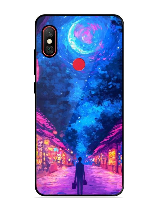 Neon Nightscape Glossy Soft Edge Case for Xiaomi Redmi Note 6 Pro Chachhi