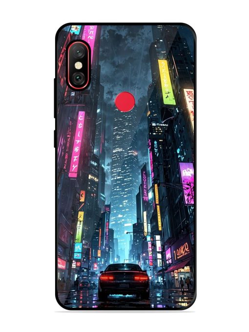 Neon Nightscape Glossy Soft Edge Case for Xiaomi Redmi Note 6 Pro Chachhi