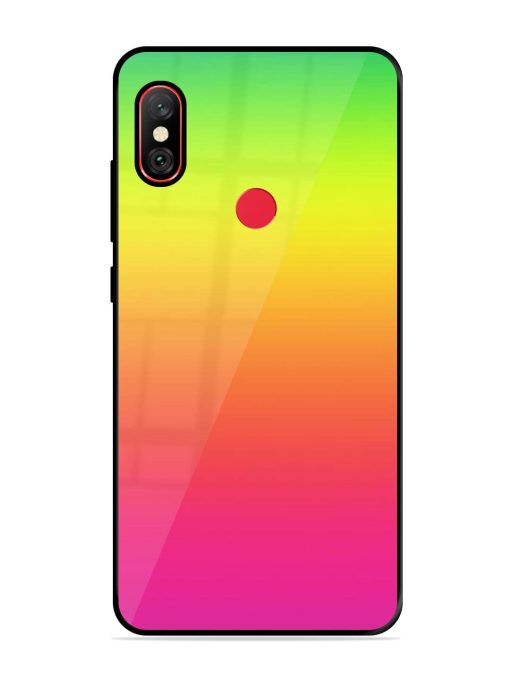 Rainbow Gradient Glossy Soft Edge Case for Xiaomi Redmi Note 6 Pro