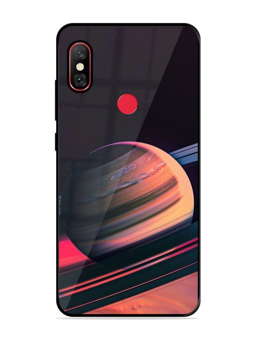 Neon Saturn Glossy Soft Edge Case for Xiaomi Redmi Note 6 Pro