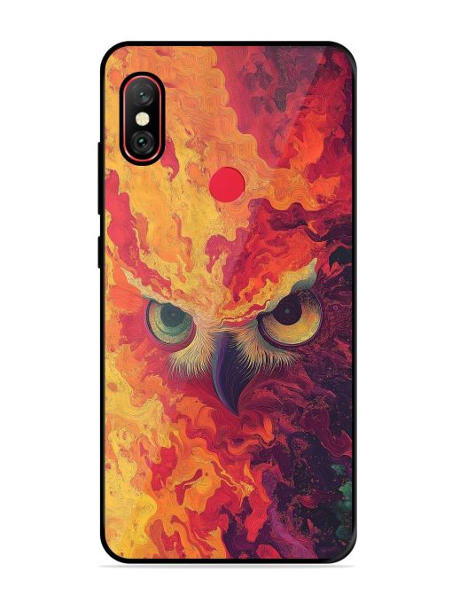 Fiery Owl Glossy Soft Edge Case for Xiaomi Redmi Note 6 Pro Chachhi