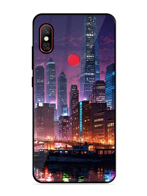 Neon Nightscape Glossy Soft Edge Case for Xiaomi Redmi Note 6 Pro Chachhi