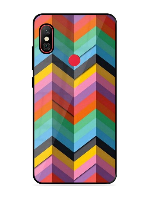 Colorful Zigzag Glossy Soft Edge Case for Xiaomi Redmi Note 6 Pro Chachhi