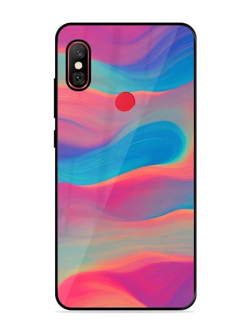 Wavy Wonder Glossy Soft Edge Case for Xiaomi Redmi Note 6 Pro Chachhi