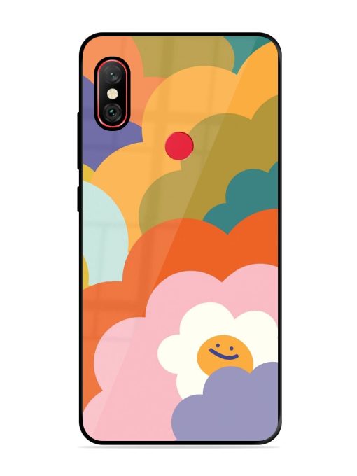 Happy Flower Power Glossy Soft Edge Case for Xiaomi Redmi Note 6 Pro Chachhi