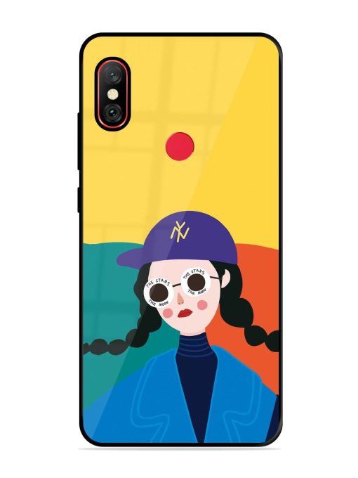 Starry-Eyed Girl Glossy Soft Edge Case for Xiaomi Redmi Note 6 Pro