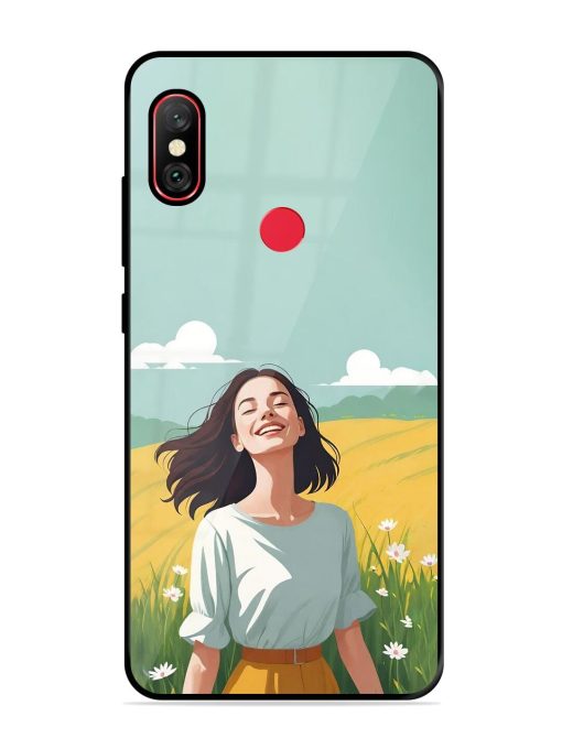 Girl Graffiti Glossy Soft Edge Case for Xiaomi Redmi Note 6 Pro Chachhi