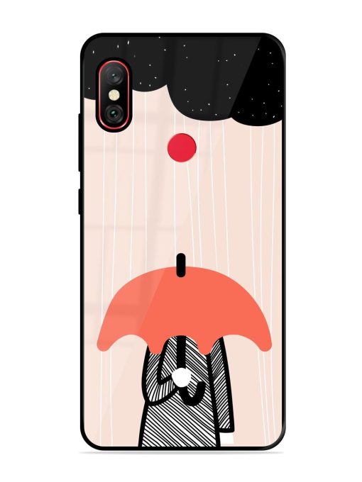 Stormy Weather, Shielded Soul Glossy Soft Edge Case for Xiaomi Redmi Note 6 Pro Chachhi