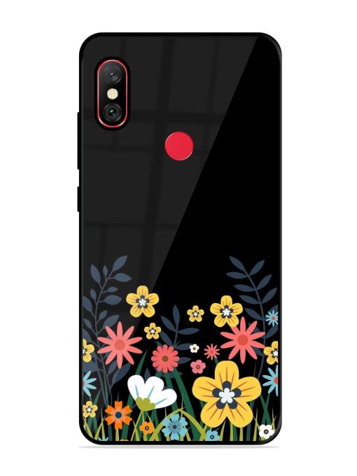 Floral Night Sky Glossy Soft Edge Case for Xiaomi Redmi Note 6 Pro Chachhi