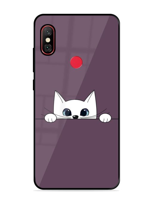 Peek-A-Boo Kitty Glossy Soft Edge Case for Xiaomi Redmi Note 6 Pro Chachhi