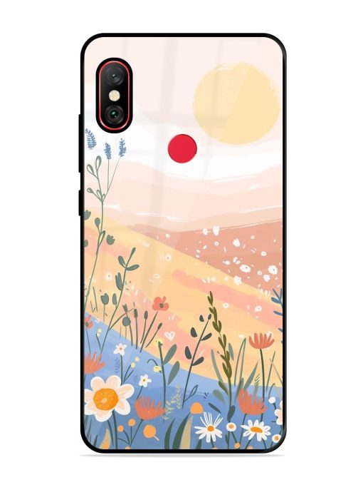 Golden Hour Blooms Glossy Soft Edge Case for Xiaomi Redmi Note 6 Pro Chachhi