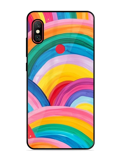 Rainbow Cascade Glossy Soft Edge Case for Xiaomi Redmi Note 6 Pro Chachhi