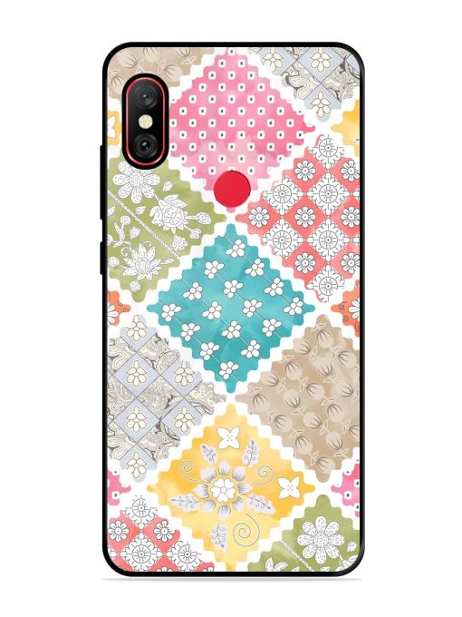 Patchwork Dreamscape Glossy Soft Edge Case for Xiaomi Redmi Note 6 Pro Chachhi