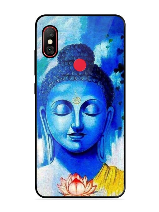 Serene Buddha With Lotus Glossy Soft Edge Case for Xiaomi Redmi Note 6 Pro Chachhi