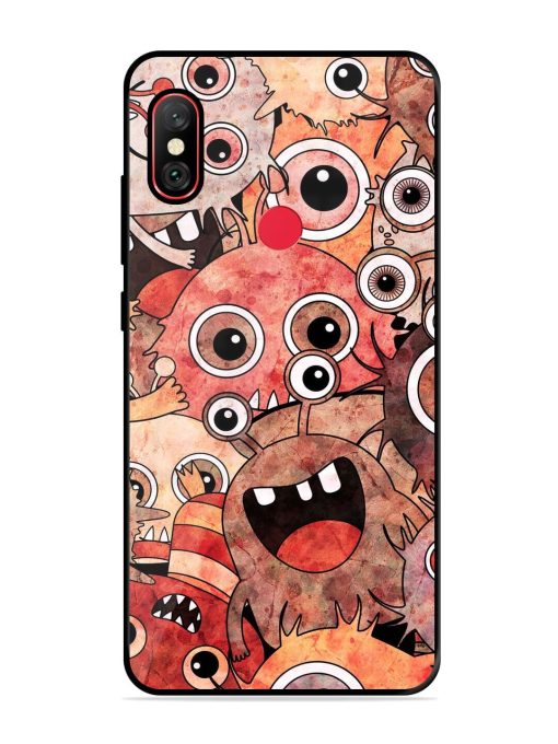 Monster Mash Glossy Soft Edge Case for Xiaomi Redmi Note 6 Pro Chachhi