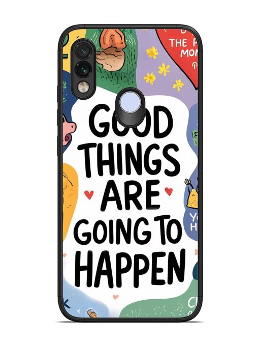 Uplifting Scribbles Glossy Soft Edge Case for Xiaomi Redmi Note 7 Chachhi