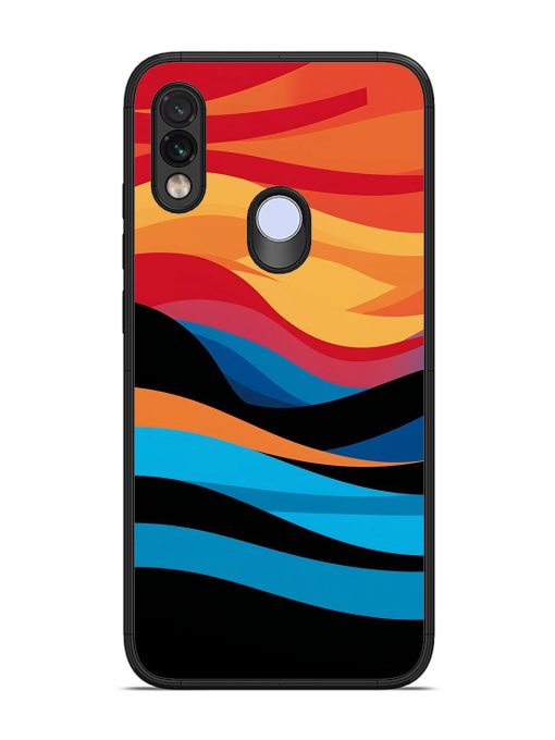 Blazing Currents Glossy Soft Edge Case for Xiaomi Redmi Note 7 Chachhi