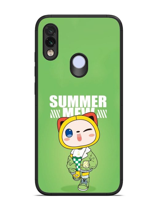 Purrfect Summer Glossy Soft Edge Case for Xiaomi Redmi Note 7 Chachhi