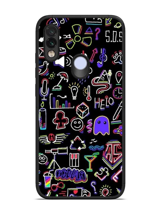 Neon Doodle Glossy Soft Edge Case for Xiaomi Redmi Note 7 Chachhi